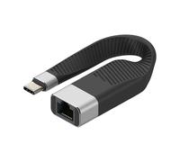 Techly 367966 Cavo Corto Piatto USB-C™ Maschio a RJ45 Femmina FPC 14,4 cm Nero