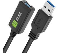 Techly 367997 Cavo Prolunga Attivo USB3.2 SuperSpeed+ Estensore di Segnale 5m Nero Nero