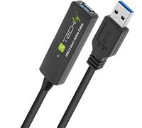 Techly Cavo Prolunga Attivo USB3.2 SuperSpeed+ Estensore di Segnale 10m Nero