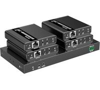 Techly Extender Splitter HDMI 4 vie su Cavo di Rete 70 metri PoC