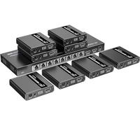 Techly 368505 Extender Splitter HDMI 8 Vie su Cavo di Rete 70 Metri PoC Nero