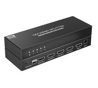 Techly Splitter HDMI 368529 – 8K UHD 3D 60Hz 4 vie CEC SPDIF ottico Nero