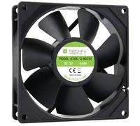 Techly 368611 Ventola per PC 80x80x25 12V Nero