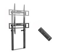 Techly 368659 Supporto TV Motorizzato da Parete con Altezza Regolabile per TV da 55-100" con Telecomando Nero