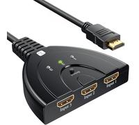 Techly 369281 Switch HDMI 3x1 8K@60Hz Ultra HD 3 in 1 out Compatto Nero