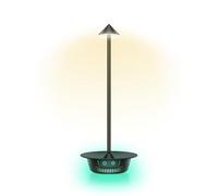 Techly 369458 Lampada LED Multicolore da Tavolo Dimmerabile Batteria Ricaricabile Alimentazione USB-C™ Nero