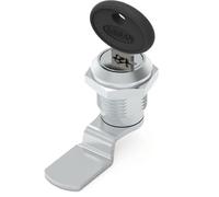 Techly 369519 Kit 2 Serrature a Camma a Quarto di Giro per Cabinet Silver