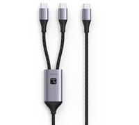 Techly Cavo di Ricarica Sdoppiatore USB-C™ Maschio a Due USB-C™ Masc