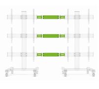 Techly 620348 Kit Staffe e Braccio di Giunzione per Supporto Video Wall da Pavimento Nero