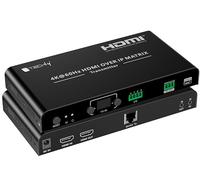 Techly 620379 Trasmettitore per Matrix Extender HDMI Over IP 4K su Cavo Cat.6 Fino a 120m Nero