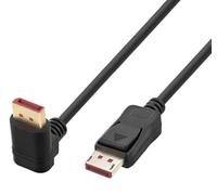 Techly 620836 Cavo Audio/Video DisplayPort 1.4 8K M/M Angolato 90° 2m Nero Nero