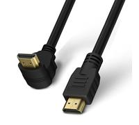 Techly 620850 Cavo HDMI™ High Speed con Ethernet A/A M/M Angolato 90° 1m Nero