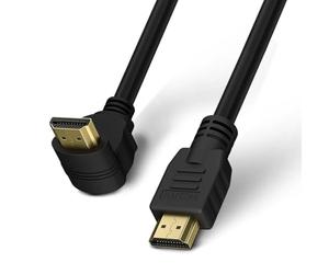 Techly 620850 Cavo HDMI™ High Speed con Ethernet A/A M/M Angolato 90° 1m Nero