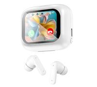 Techly Cuffie Auricolari BT con Custodia Smart Touch Screen LCD Cancellazione At