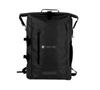 Techly 621284 Zaino Impermeabile 25L Roll-Top con Tracolla Regolabile Nero Nero