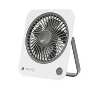 Techly 621666 Ventilatore da Scrivania Ultra Sottile Pieghevole e Portatile a 4 velocità Bianco