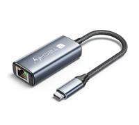 Techly 621703 Adattatore Convertitore USB-C™ 3.2 a RJ45 2.5 Gigabit Ethernet Nero/Argento