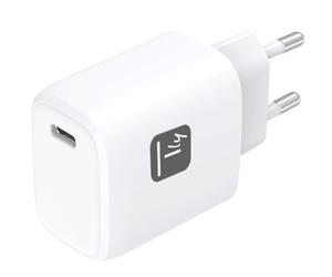Techly 621918 Caricatore Alimentatore GaN USB-C™ da Muro 20W Bianco
