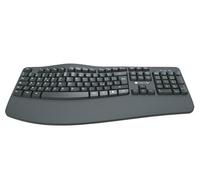 Techly 621932 Tastiera Ergonomica Wireless Slim Design Curvo Nero