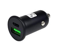 Techly 622571 Mini Caricatore da Auto USB-A e USB-C™ 5V/4A Nero Nero