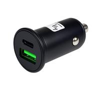 Techly 622571 Mini Caricatore da Auto USB-A e USB-C™ 5V/4A Nero Nero