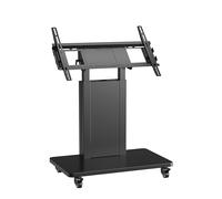 Techly 623011 Trolley da Pavimento con Mensola per TV LCD/LED/Plasma 32-70" Nero
