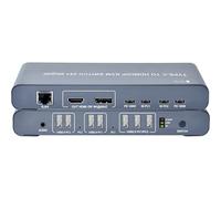 Rete - Kvm Switch 2x1 Usb2.0 Tipo C™ A Hdmi/dp 8k@60hz Pd100w Nero