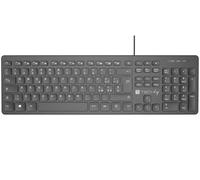 Techly Tastiera USB 109 tasti, Layout italiano, Hub 3 porte USB, Cavo 1,5 m, Nero