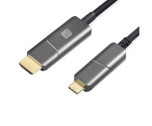 Techly 623783 Cavo Ottico Attivo (AOC) da USB-C™ M a HDMI-A M 10 m Nero