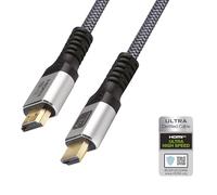 Techly 624193 Cavo HDMI™ Ultra High Speed 48Gbps Maschio/Maschio 8K@60Hz Certificato 5 m Nero/Argento