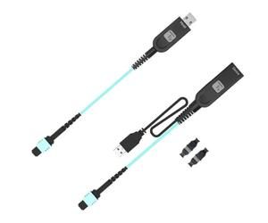 Techly 624230 Extender USB 5Gbps su Cavo in Fibra Ottica MPO 100m Acqua