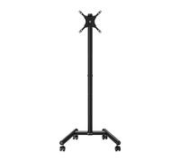 Techly 624247 Supporto Mobile da Pavimento con Altezza Regolabile per TV da 13-50" Nero