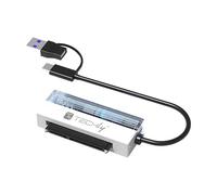 Techly 624360 Adattatore USB-C™ USB-A 2 in 1 a SATA 2.5" Bianco/Nero