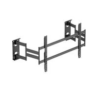 Techly 624636 Supporto Universale a Muro con Piastra Divisa per TV LED LCD 75-120" Full-Motion Nero