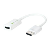 Adattatore Attivo DisplayPort 1.2 Maschio / HDMI Femmina 15cm Bianco Techly