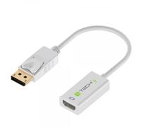 Adattatore Attivo DisplayPort 1.2 Maschio / HDMI Femmina 15cm Bianco Techly