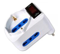 Techly Adattatore Compatto con 2 Prese Bipasso e 1 Bipasso/Schuko Spina 10A