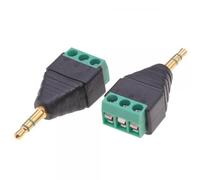 Techly Adattatore Connettore Audio 3.5 mm Maschio a Terminal Block 3 pin