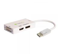 Techly Adattatore DisplayPort 102055 – 3-in-1 DVI/HDMI/DP – Bianco