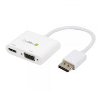 Techly Adattatore DisplayPort 102048 ad HDMI/VGA 4K 30Hz Bianco