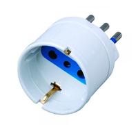 Techly Adattatore spina 10A presa Schuko Bianco