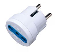 Techly Adattatore spina Schuko a presa 10/16A Bianco