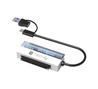 Techly 624360 Adattatore USB-C™ USB-A 2 in 1 a SATA 2.5" Bianco/Nero