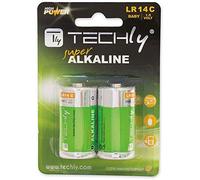 Techly Blister 2 Batterie High Power Mezza Torcia C Alcaline LR14 1,5V (IBT-KAL-LR14T)