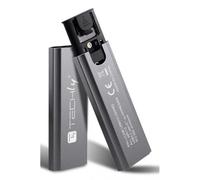 Techly 369113 Box Esterno USB-C™ USB3.2 Gen2 NVMe/SATA M.2 SSD Grigio