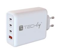 Techly Caricatore Alimentatore GaN 3 porte USB-C™ e 1 USB-A da Muro 140W