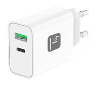 Techly Caricatore Alimentatore GaN USB-C™ 30W e USB-A QC3.0 da Muro