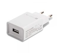 Techly Caricatore USB-A da Muro 362817 5V 2.4A per Smartphone o Tablet Bianco
