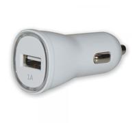 Techly Caricatore da Auto Universale 1 Porta USB con Uscita 5V 1A Bianco