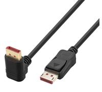 Techly 620843 Cavo Audio/Video DisplayPort 1.4 8K M/M Angolato 90° 3 Metri Nero Nero